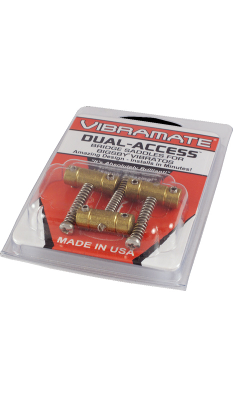 Vibramate V5-TE Dual Access saddles - Brass